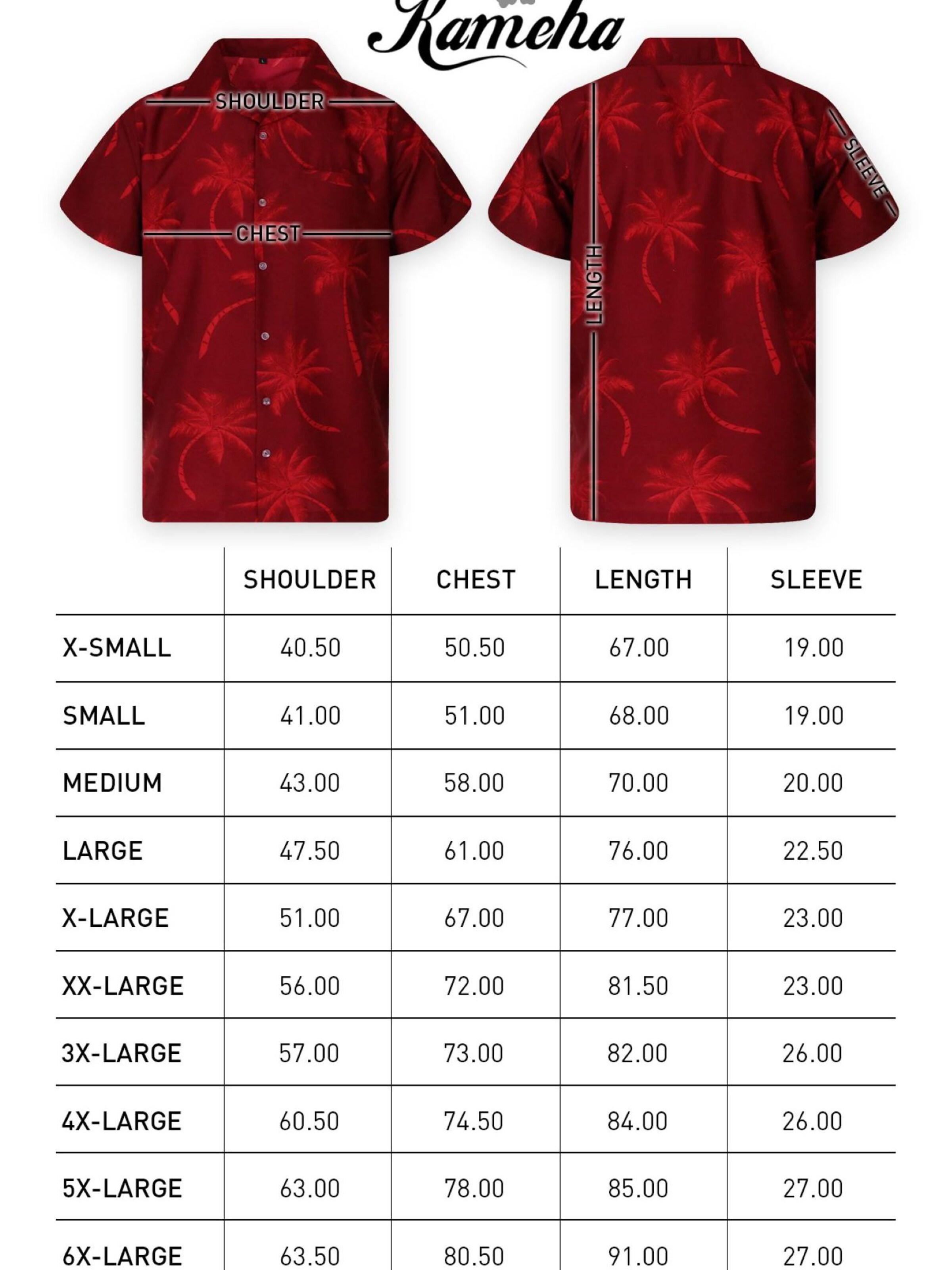 King Kameha Shirt 'Palmshadow' in Red