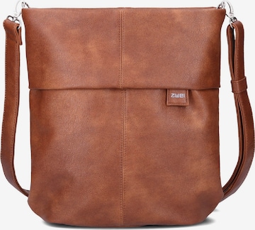 ZWEI - Bolso de hombro 'MADEMOISELLE.M M12' en marrón: frente