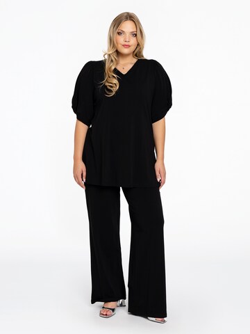 YOEK Wide Leg Hose in Schwarz
