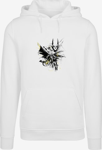 F4NT4STIC Sweatshirt 'DC Comics Batman Batface Splash' in Wit: voorkant