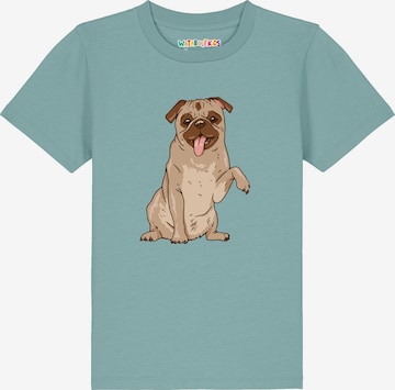 watabout.kids T-Shirt 'Mops' in Blau: Vorderseite