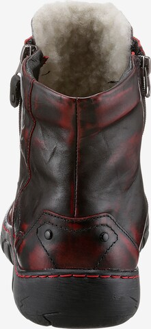 KACPER Lace-Up Ankle Boots in Red