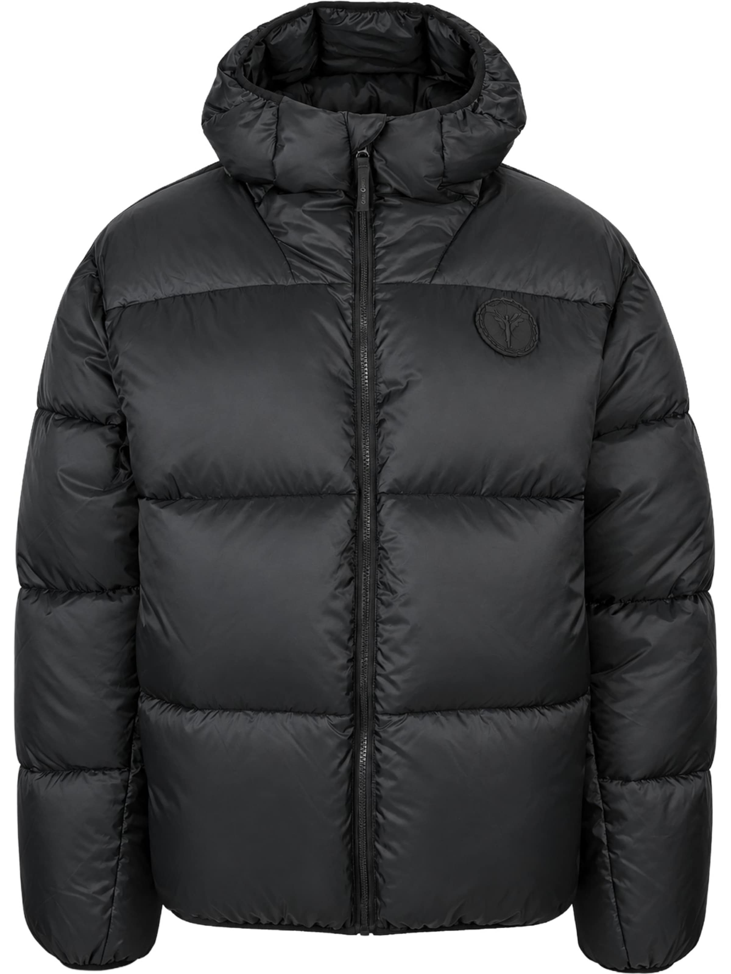 Carlo Colucci Winterjacke 'Furnari' in Schwarz: Vorderseite