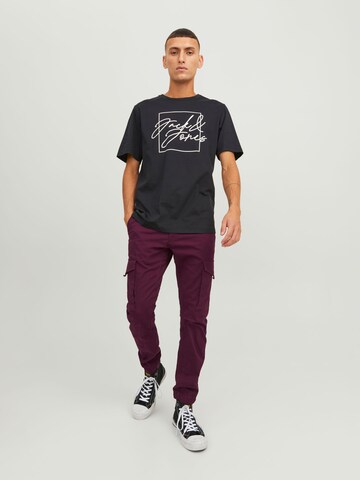 JACK & JONES Slim fit Cargo Pants in Red: front