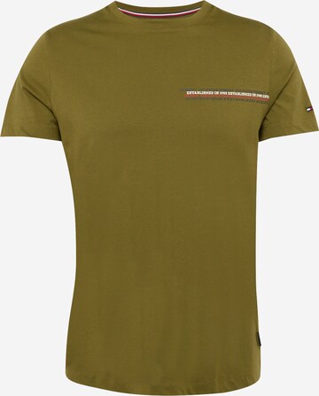 T-Shirt TOMMY HILFIGER en vert : devant