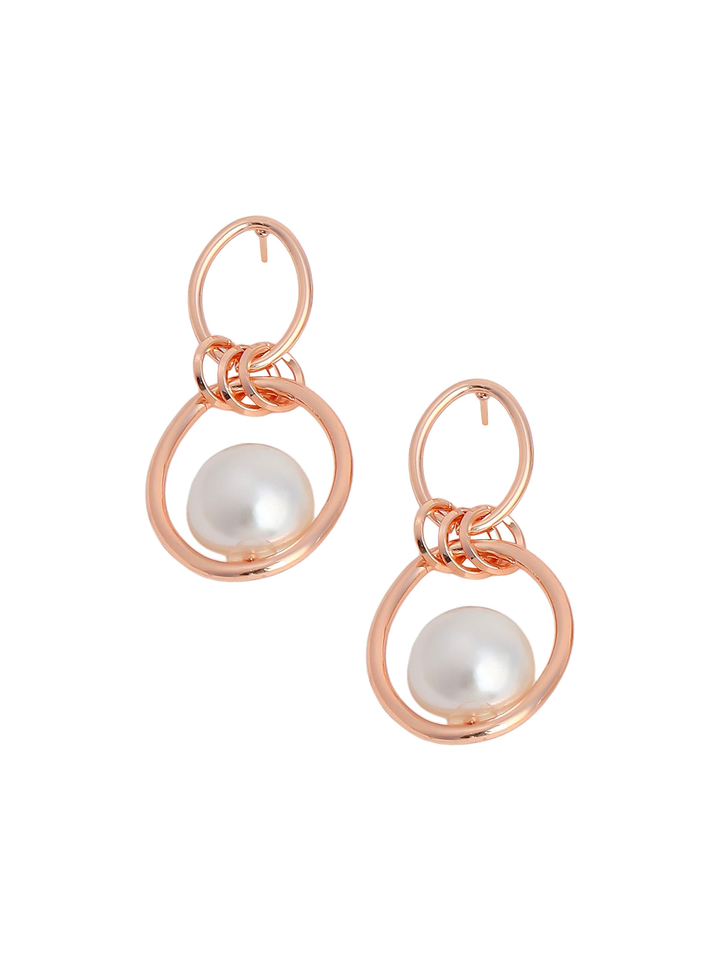 SOHI Náušnice 'Leda' - Zlatá: predná strana