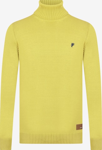 DENIM CULTURE Sweter 'Jason' w kolorze żółty: przód