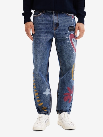 Desigual Tapered Jeans in Blue: front