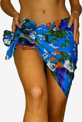 King Kameha Strandlaken 'Cherryparrot' in Blauw: voorkant