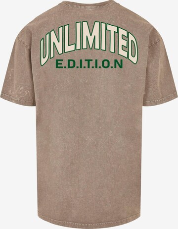 Maglietta 'Unlimited Edition' di Merchcode in marrone