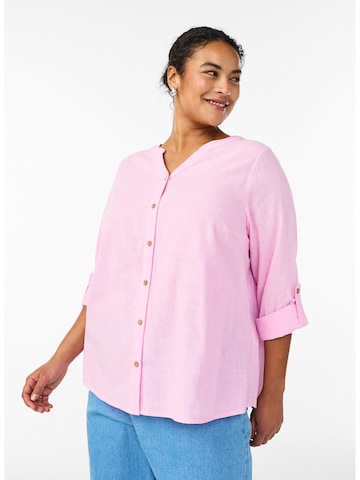 Zizzi Bluse 'CANANNA' in Pink: Vorderseite