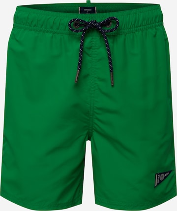 Superdry Plavecké šortky – zelená: přední strana
