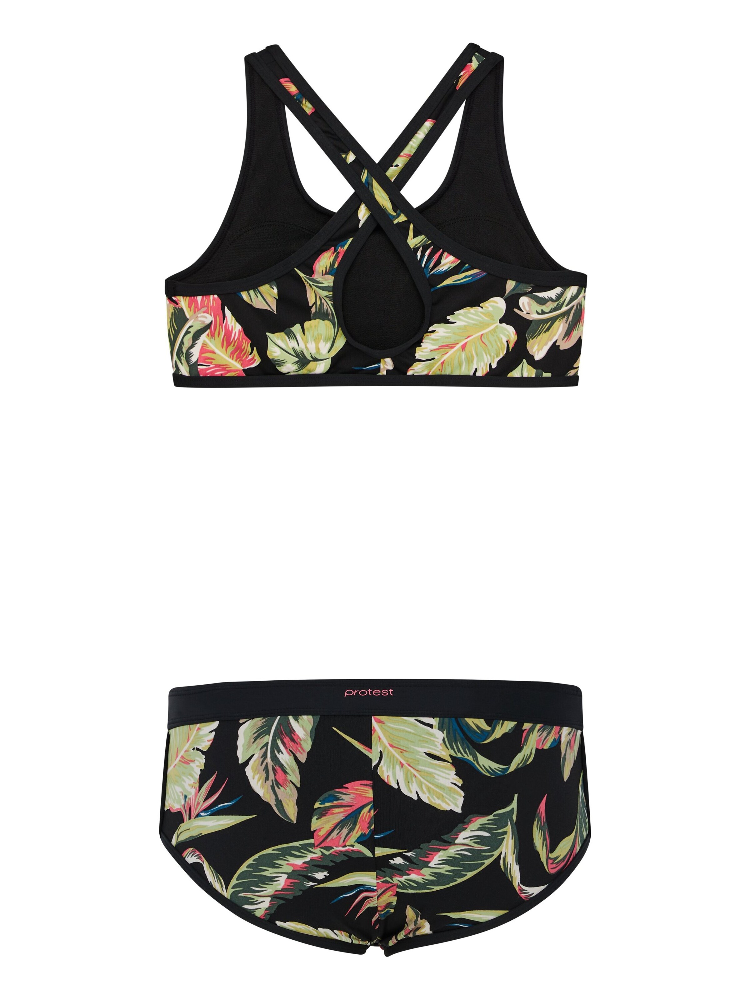 PROTEST Bustier Bikini 'PRTFavour JR'‌‌‌‌‌ in Schwarz