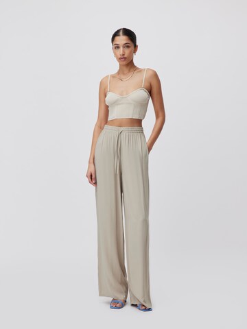 Wide Leg Pantalon 'Saskia' LeGer by Lena Gercke en beige