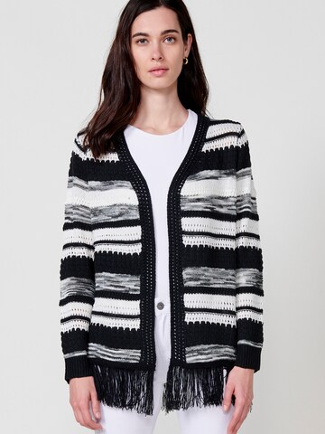 KOROSHI Knit cardigan in Black: front
