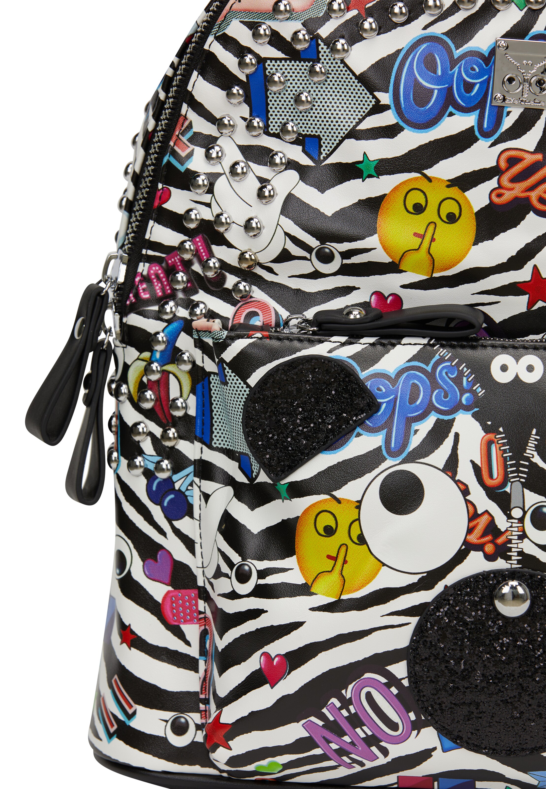 MYMO Rucksack 'Pop Eyetheme' in Schwarz