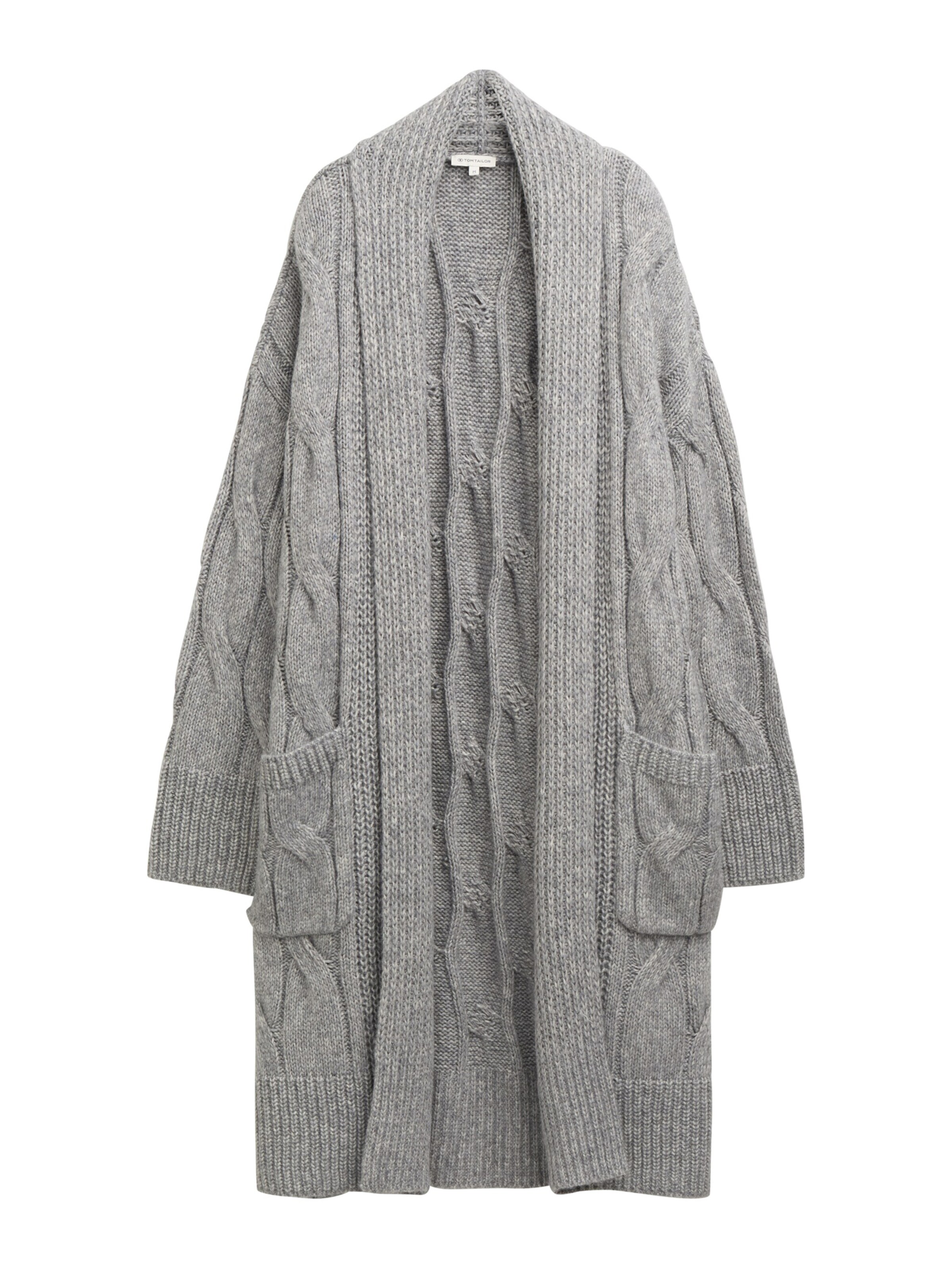 TOM TAILOR Cardigan oversize en gris foncé, Vue avec produit