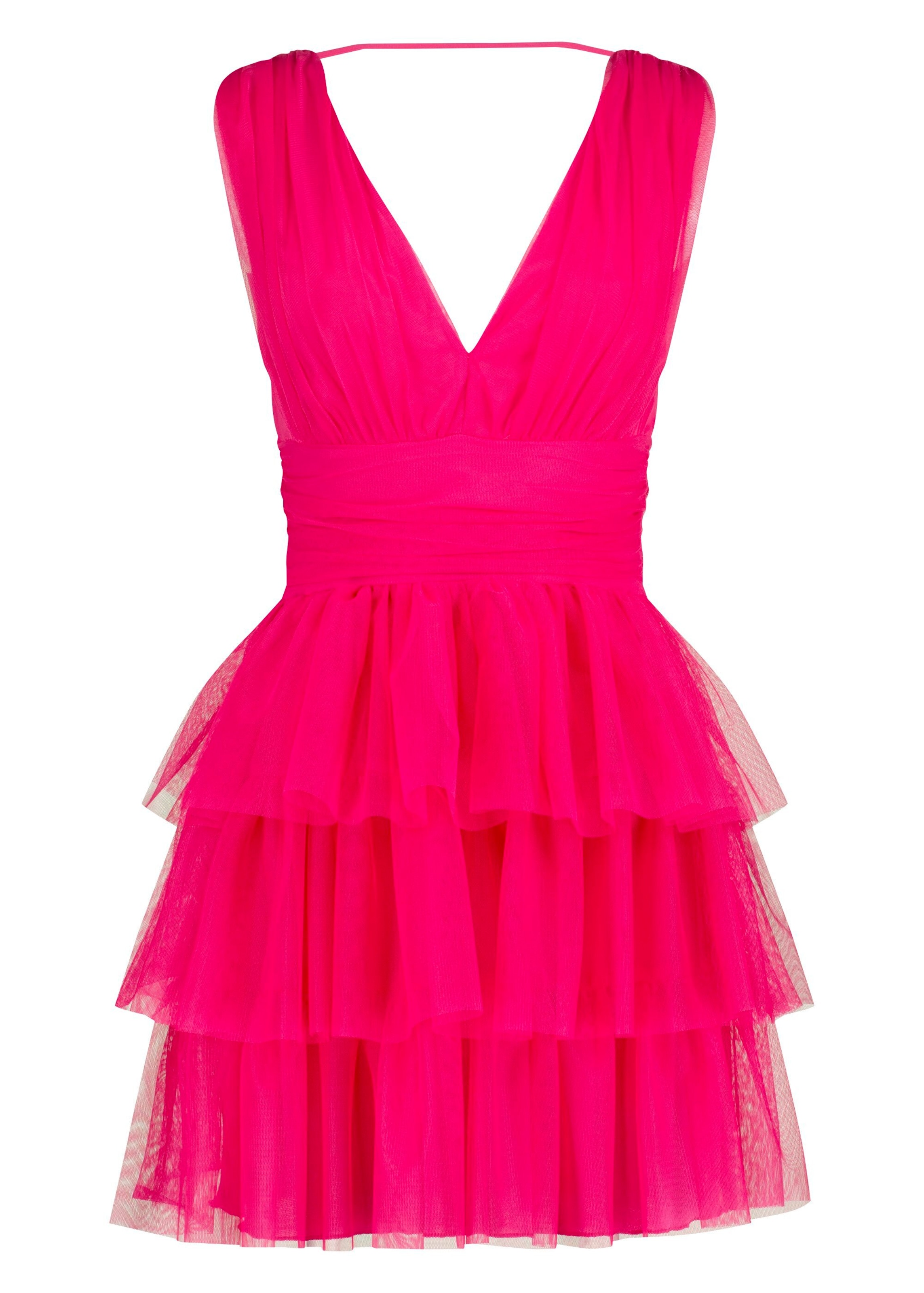 Robe de cocktail Nicowa en rose : devant