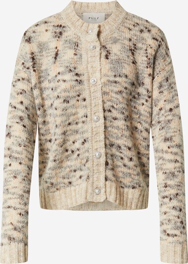 PULZ Jeans Adīta jaka 'NOVA', krāsa - bēšs / brūns / melns, Preces skats