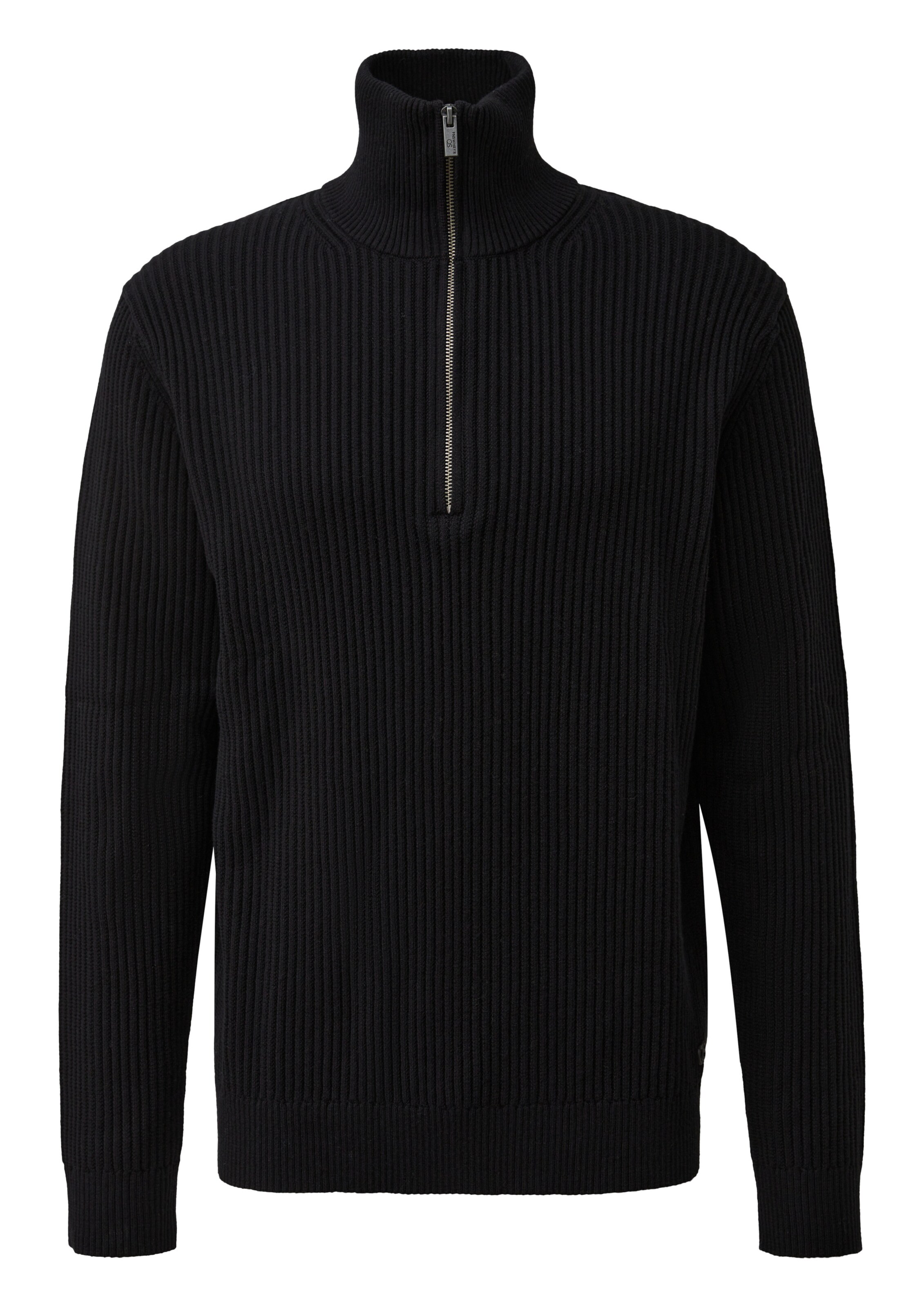 Pull-over ' ' QS en noir : devant