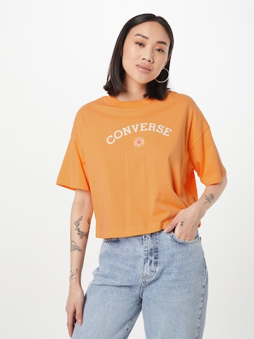 CONVERSE - Camiseta en naranja: frente