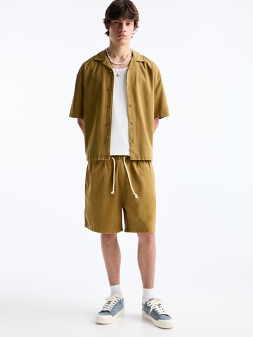Loosefit Pantalon Pull&Bear en vert