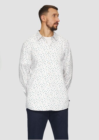 s.Oliver Slim fit Overhemd in Wit: voorkant