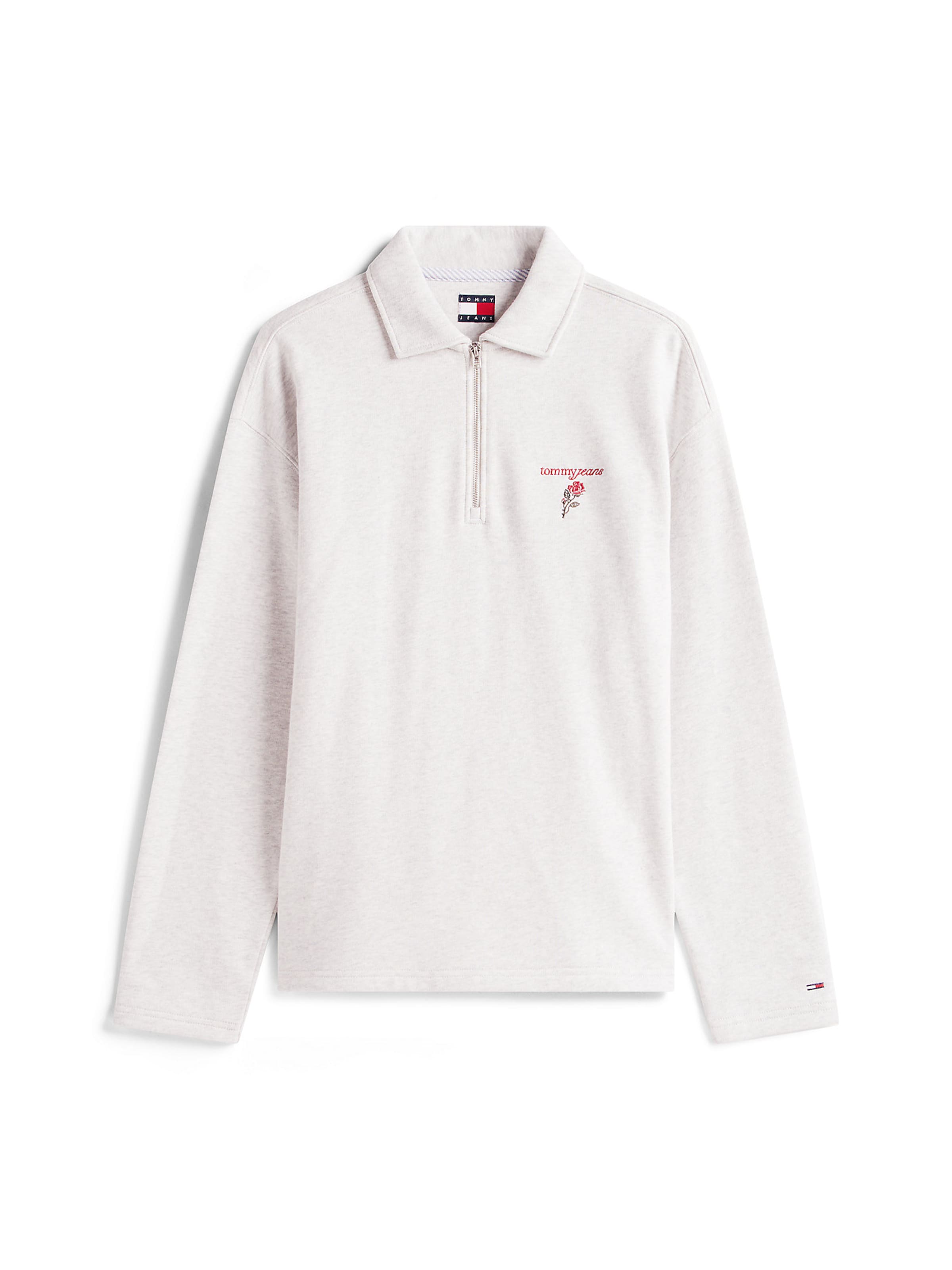 Sweat-shirt Tommy Jeans en gris : devant