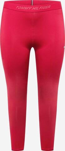 Skinny Leggings Tommy Hilfiger Curve en rouge : devant