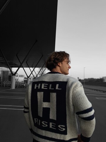 Kleidermafia Sweater 'Oversize Knit Letter Sweater - Navy Blue' in Blue