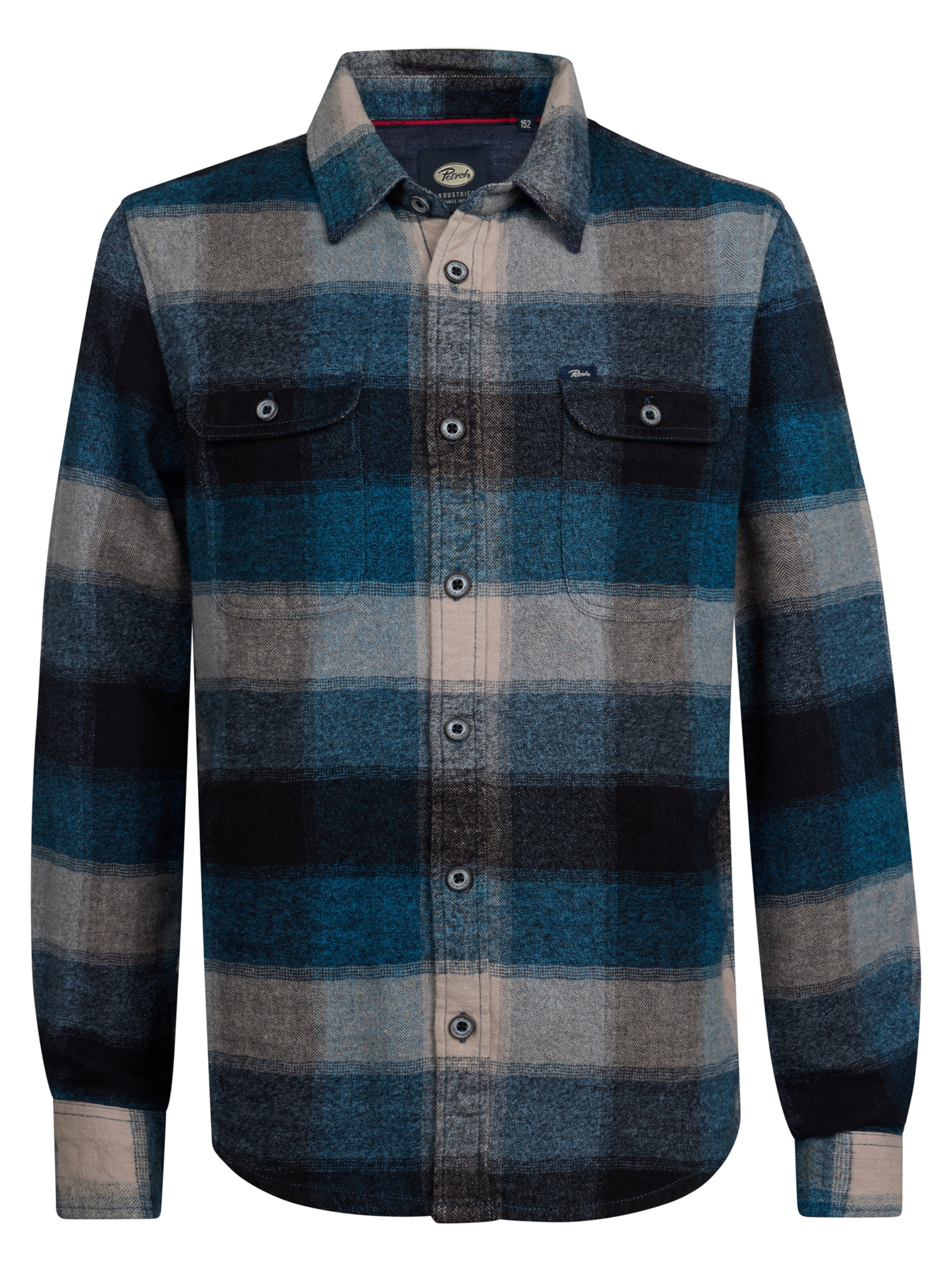 Petrol Industries Regular fit Overhemd in Gemengde kleuren: voorkant