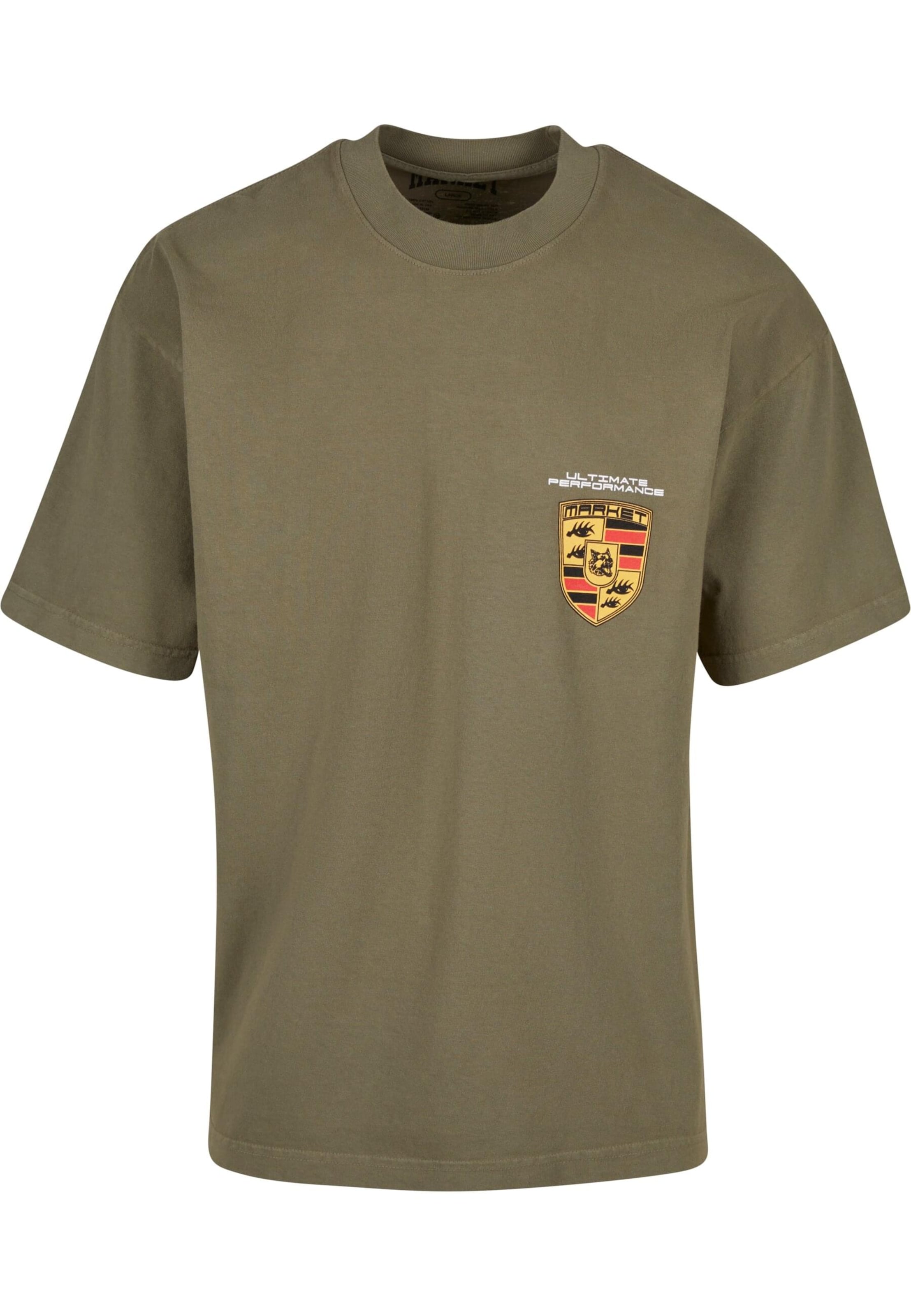 MARKET Tričko 'Ultimate Badge' – zelená: přední strana