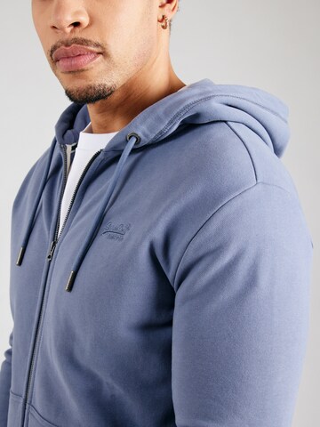 Giacca di felpa 'ESSENTIAL' di Superdry in blu