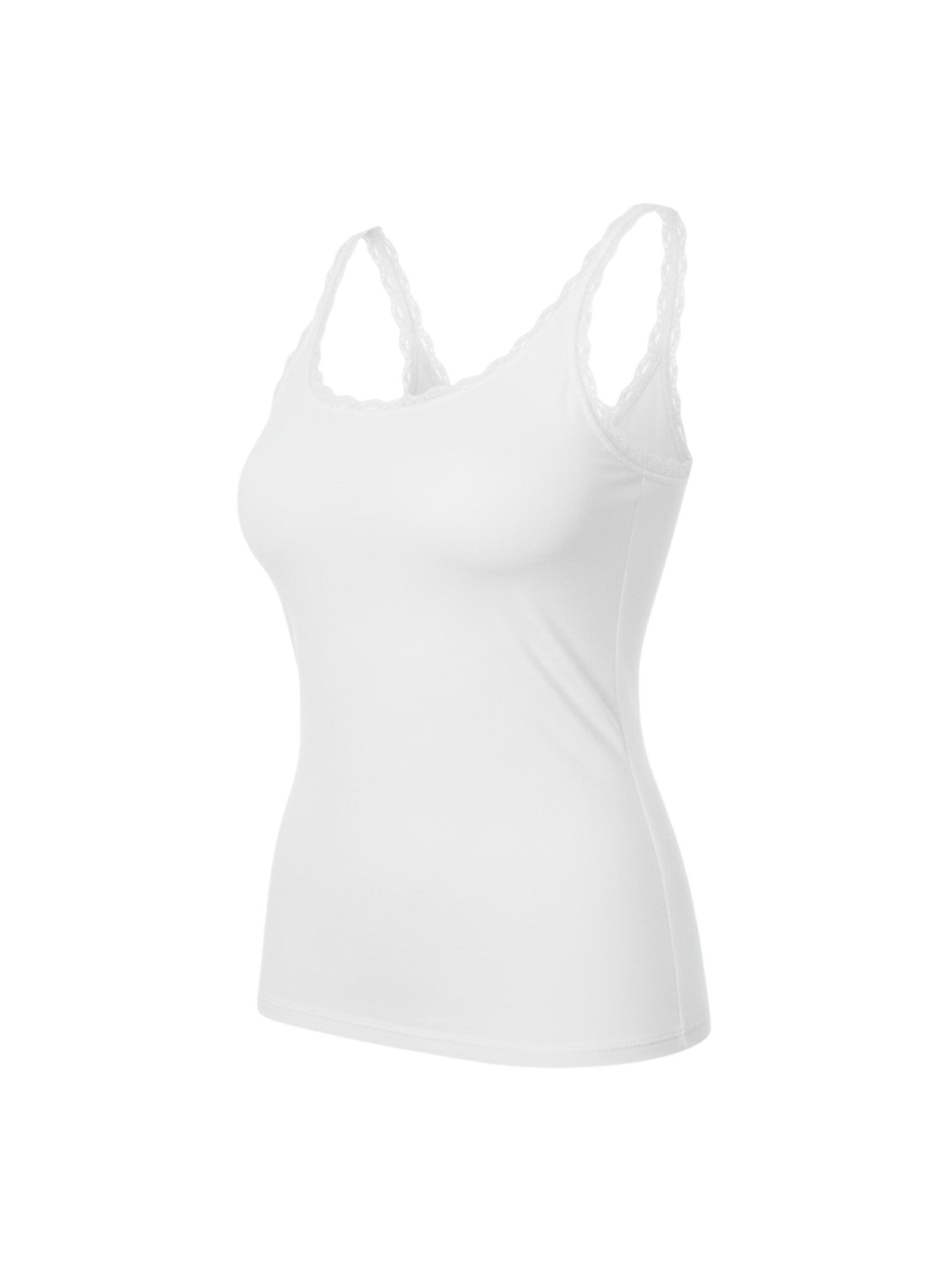Maillot de corps 'COTTON LACE Tanktop Frauen 3er Pack' Maxte en blanc