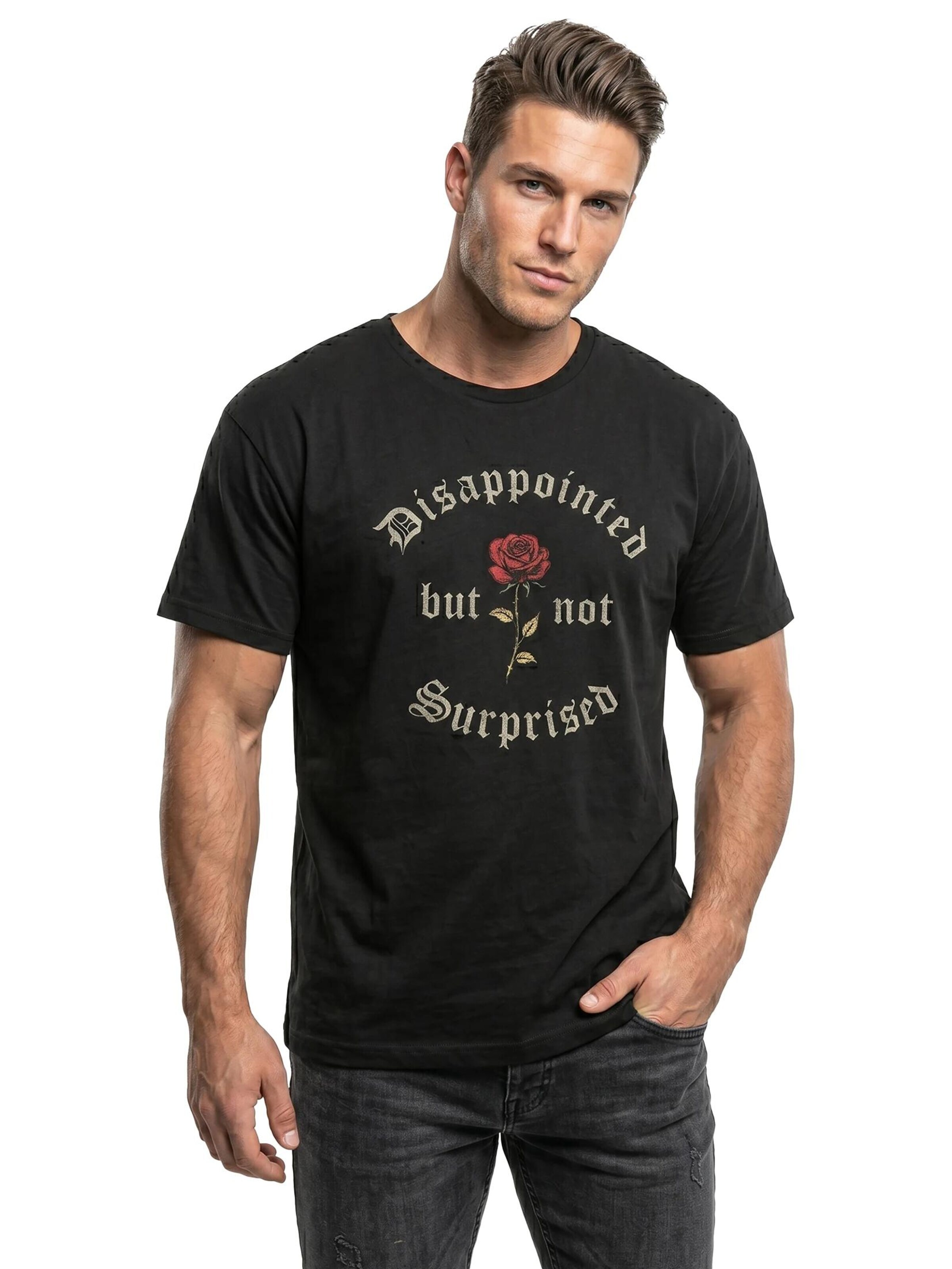 MAKAYA Shirt 'Disappointed'‌ in Schwarz