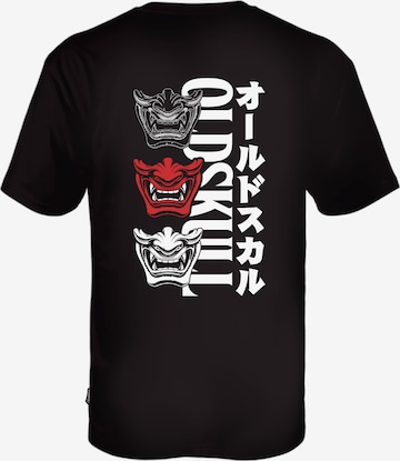 Oldskull Shirt 'Asian Triple Mask' in Black: front