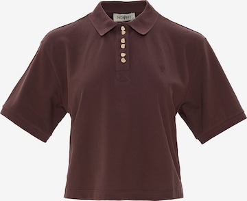 NOWIHT T-shirt 'Emma' i brun: framsida