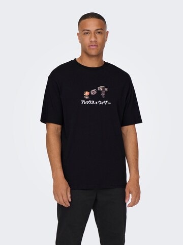 Only & Sons Koszulka 'MINECRAFT' w kolorze czarny