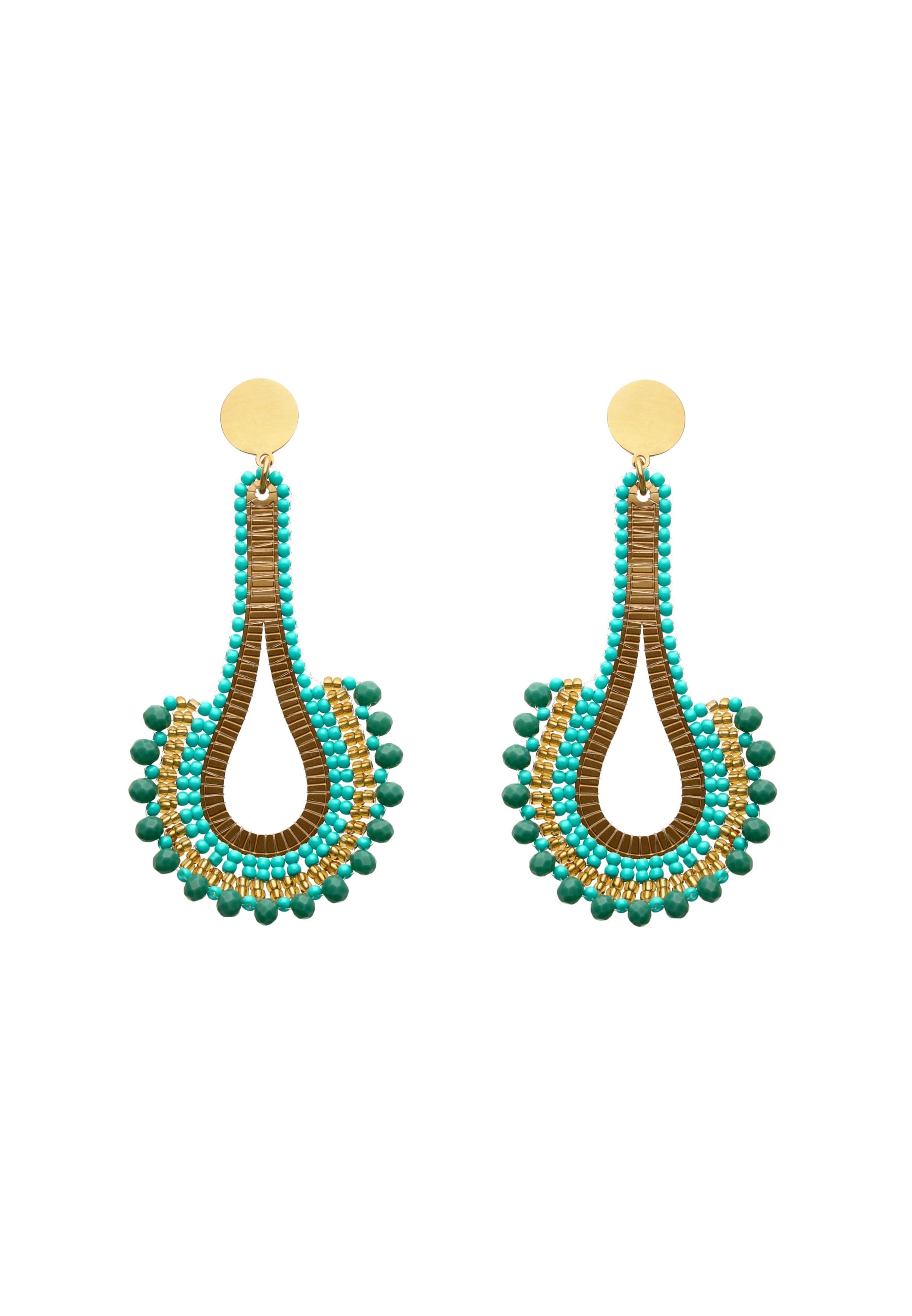 IZIA - Pendientes en oro: frente