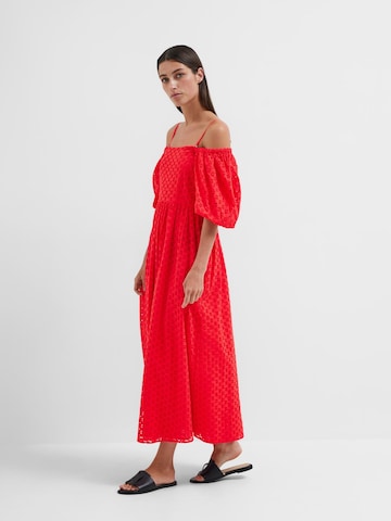 SELECTED FEMME - Vestido de verano 'Anelli' en rojo