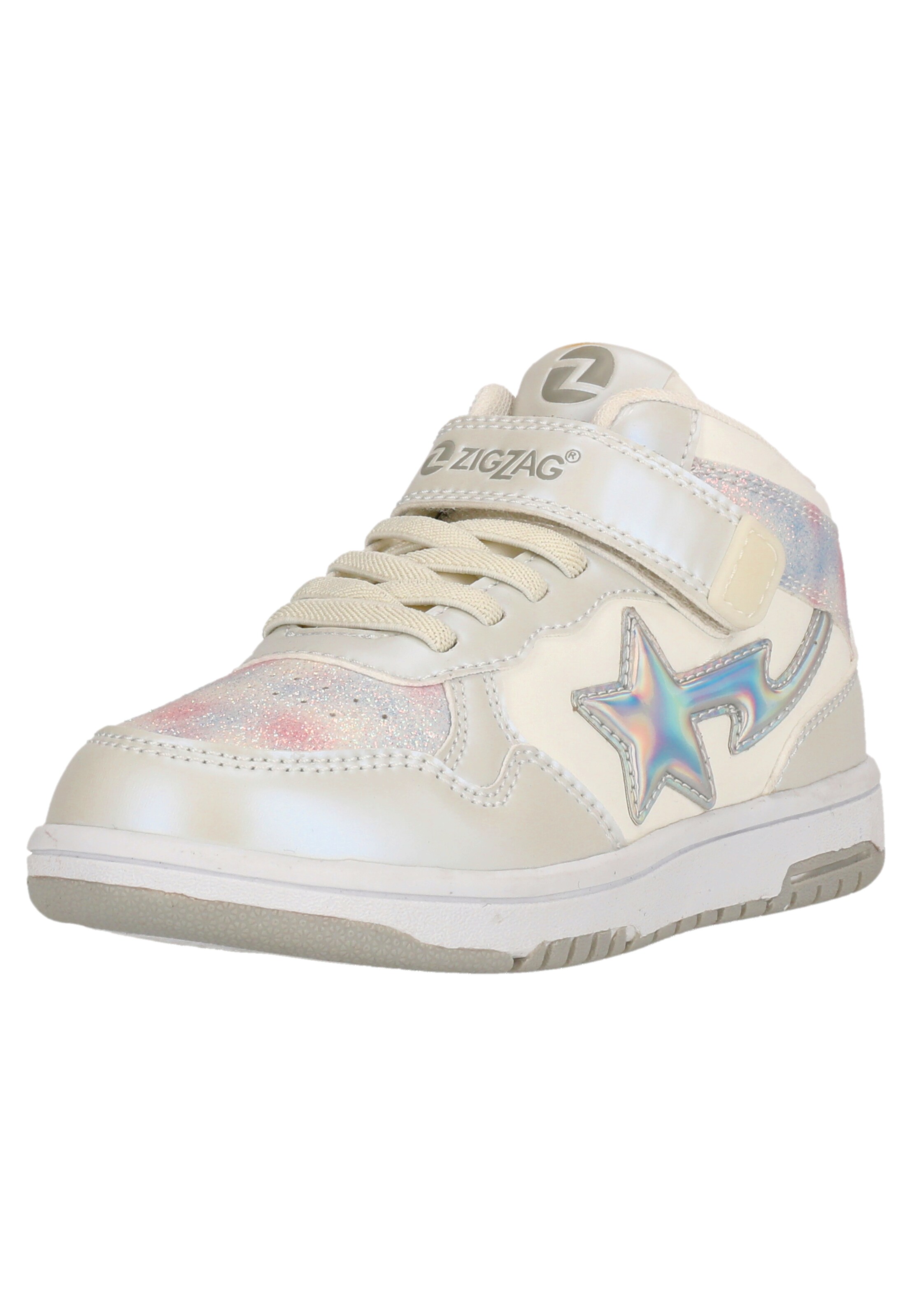 ZigZag Sneakers 'Hentia' in Zilver: voorkant