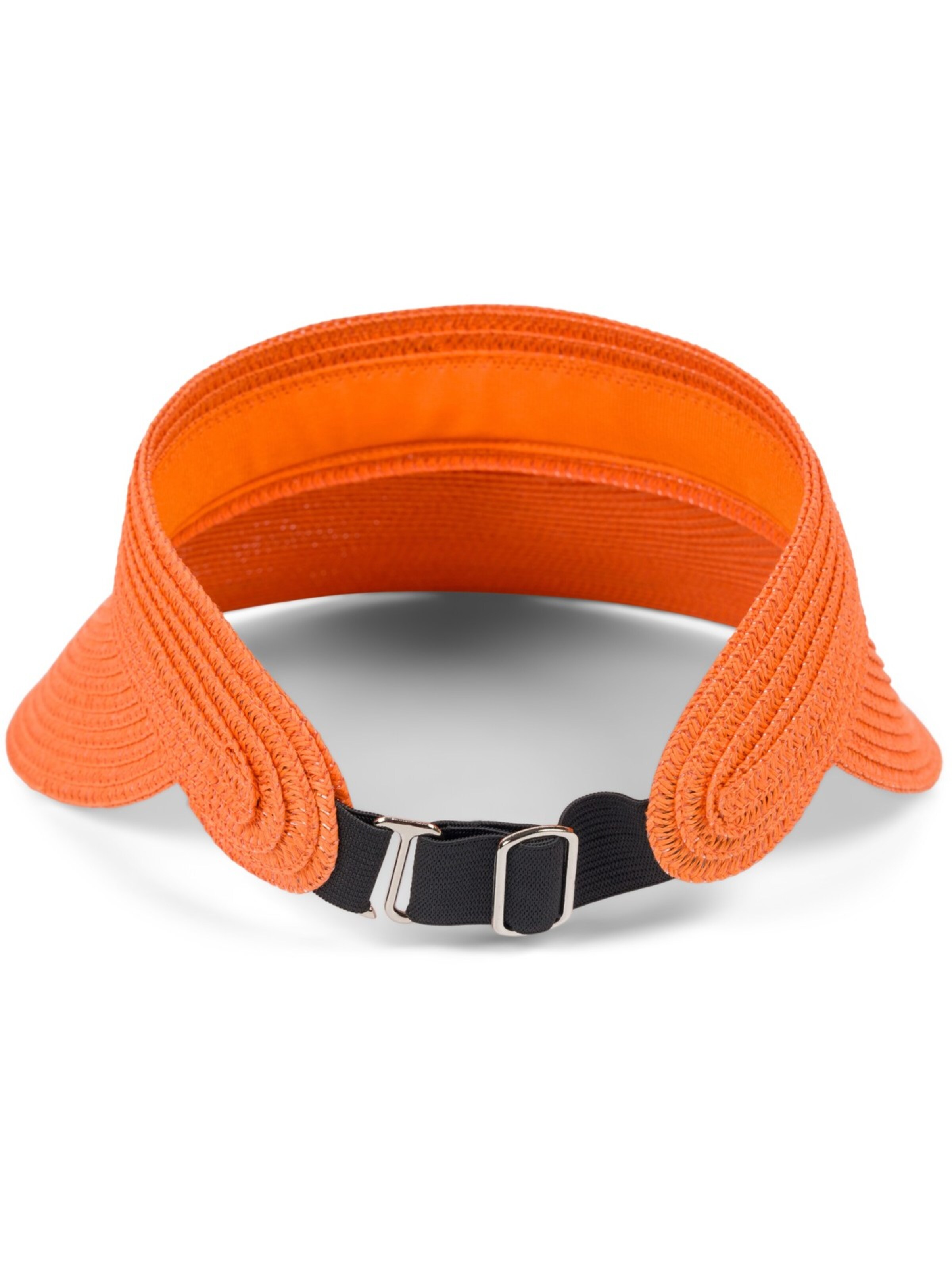 styleBREAKER Cap 'Papierstroh Visor Cap Einfarbig' in Orange