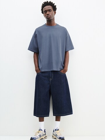 T-Shirt Pull&Bear en bleu : devant