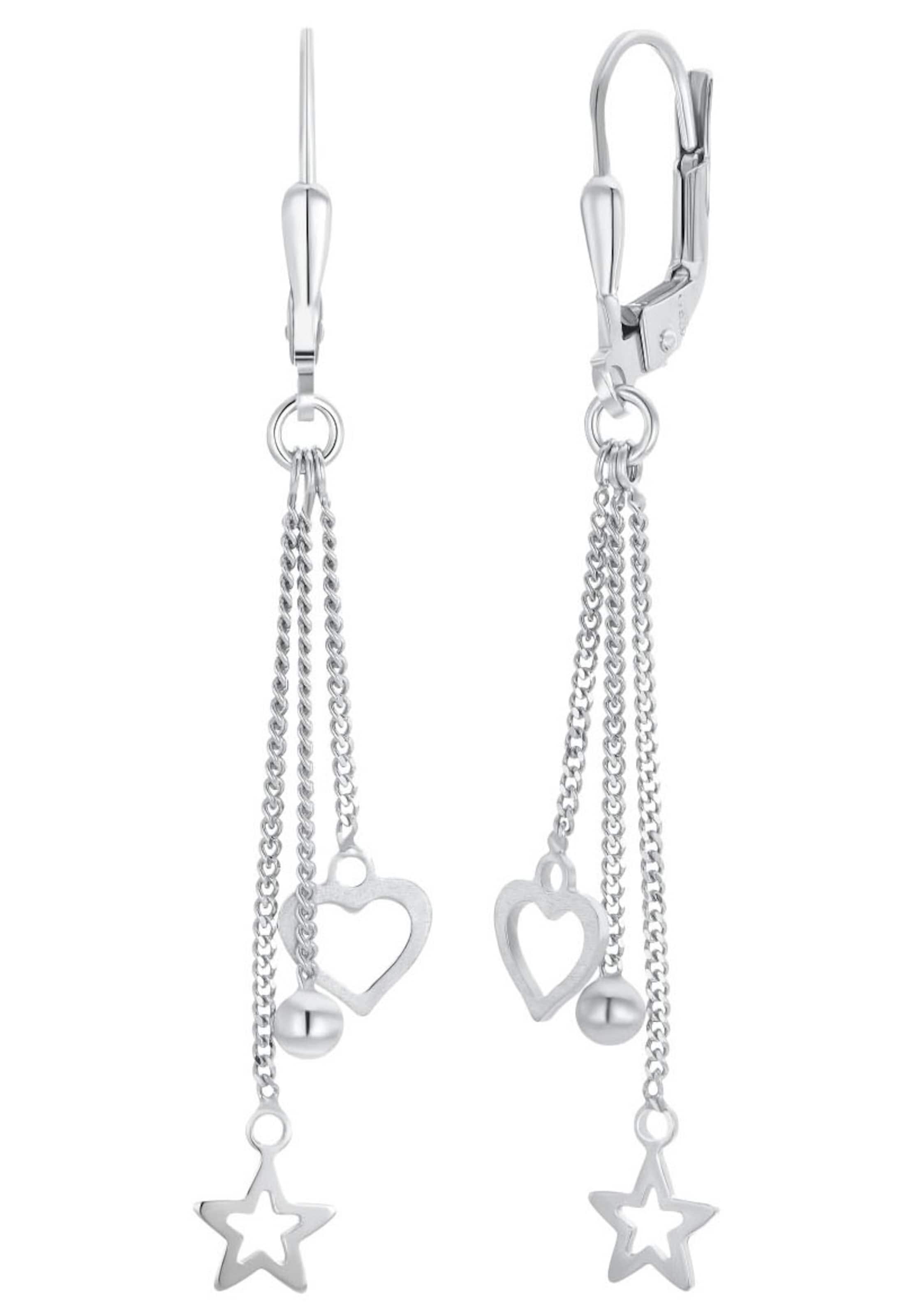 AMOR Earrings in Silver: front