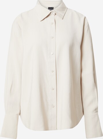 Gina Tricot Blouse in Wit: voorkant