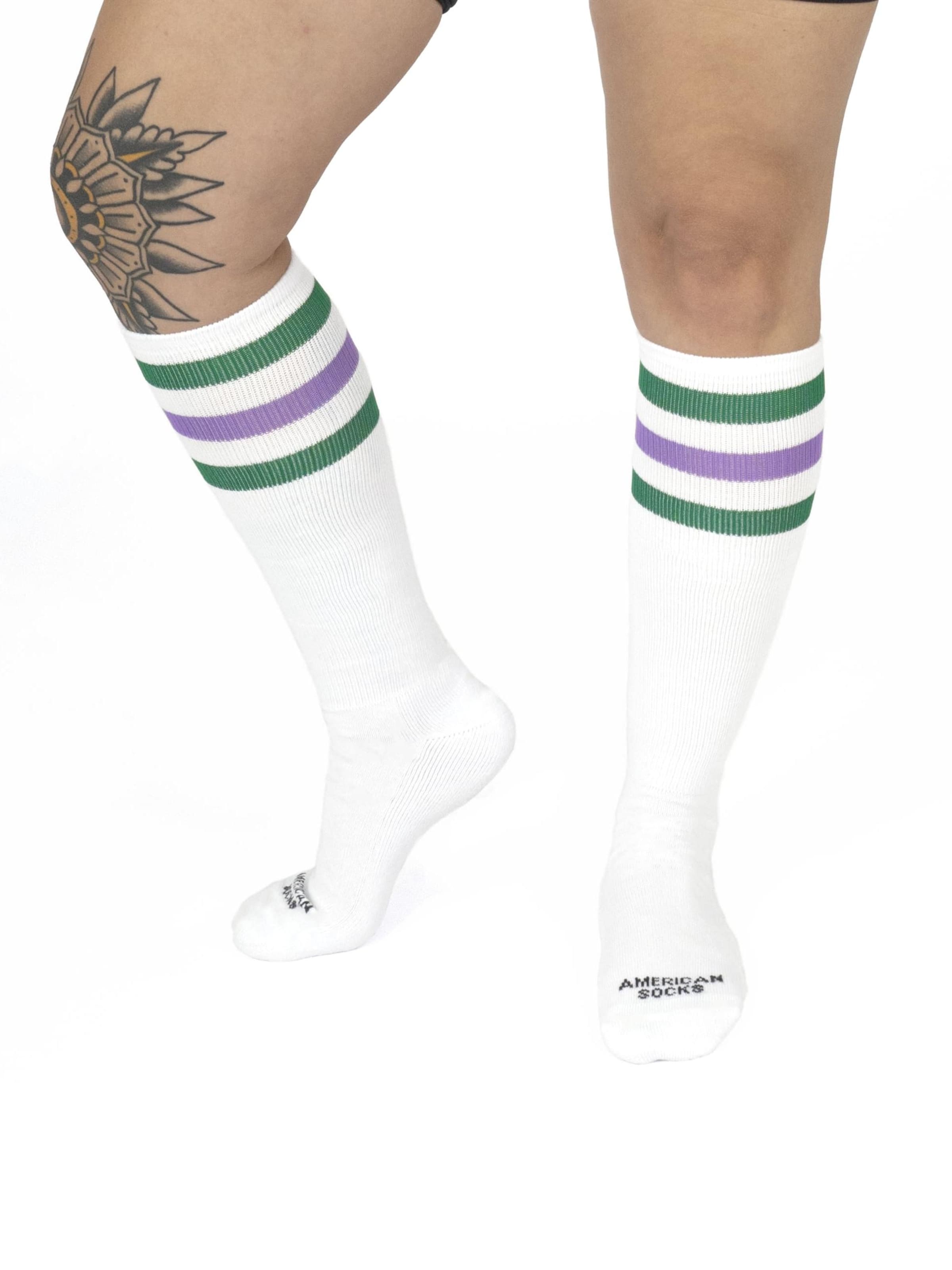 Chaussettes montantes 'Joker' American Socks en blanc