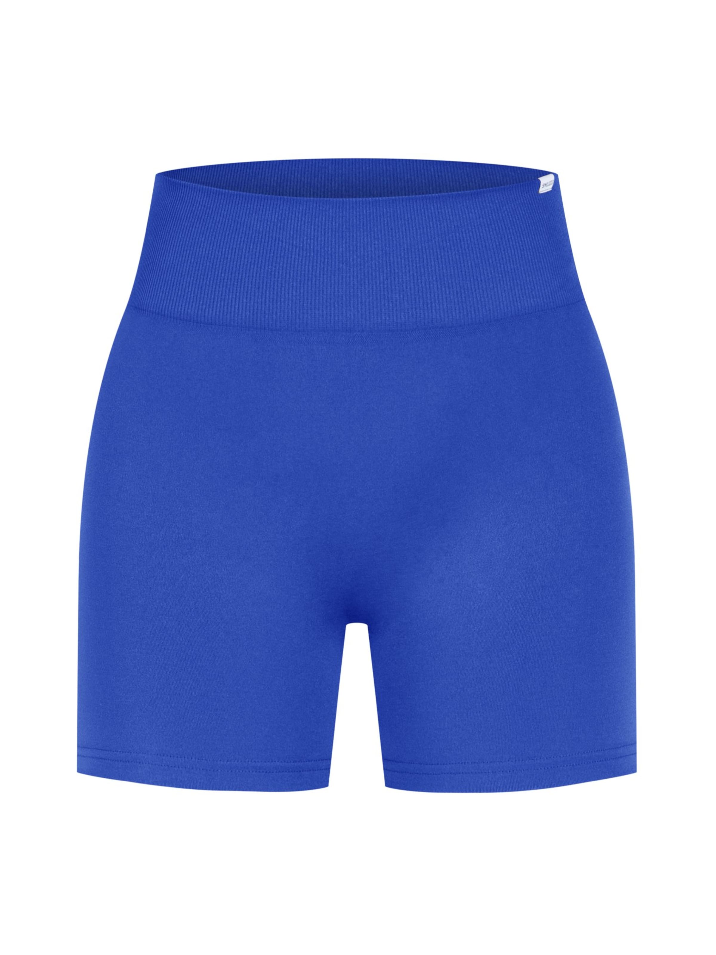 Smilodox Amaze Scrunch Seamless Shorts in Blau: Vorderseite