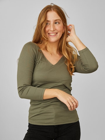 dayê rose Shirt 'Ivy Still-Longsleeve für Stillzeit & danach'‌‌‌‌‌‌‌‌‌ in Grün