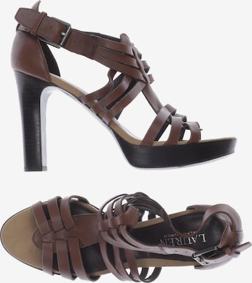 Lauren Ralph Lauren Sandalen 39,5 in Braun: predná strana