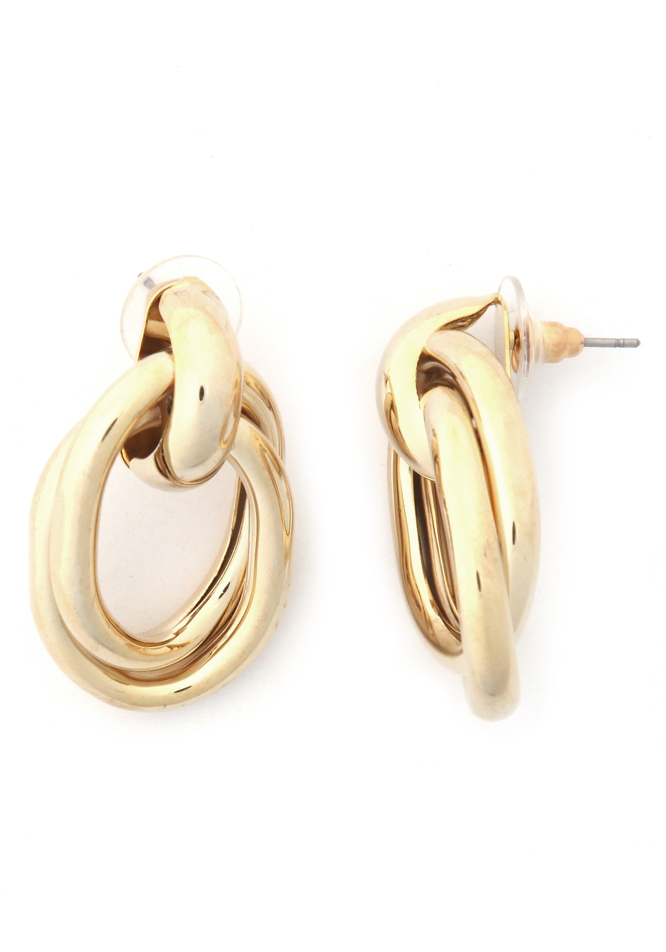 J. Jayz Earrings in Gold: front